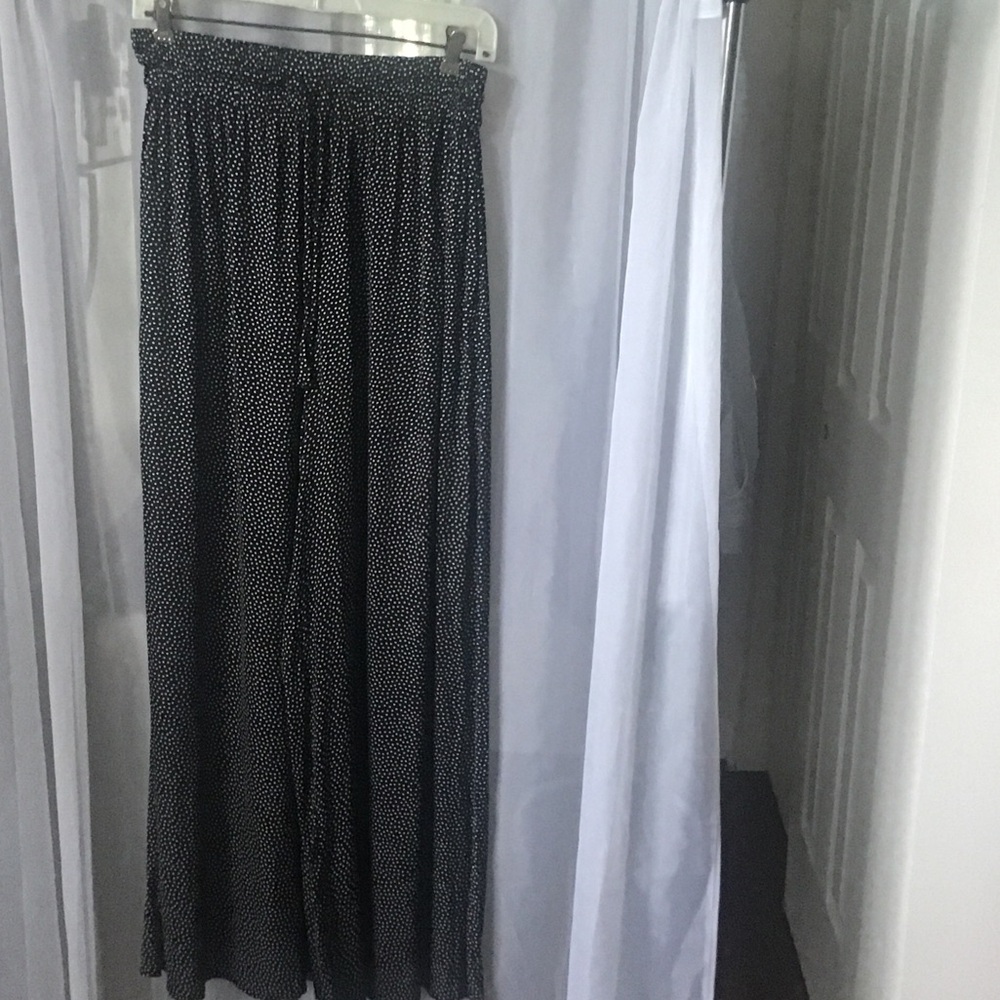 Zara cut of flare pink dot pants